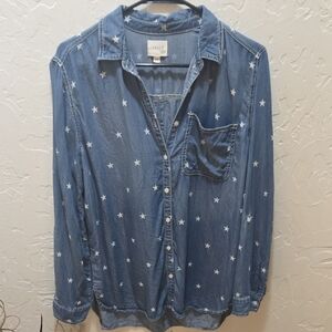 id.23 Blue Starry Denim Shirt